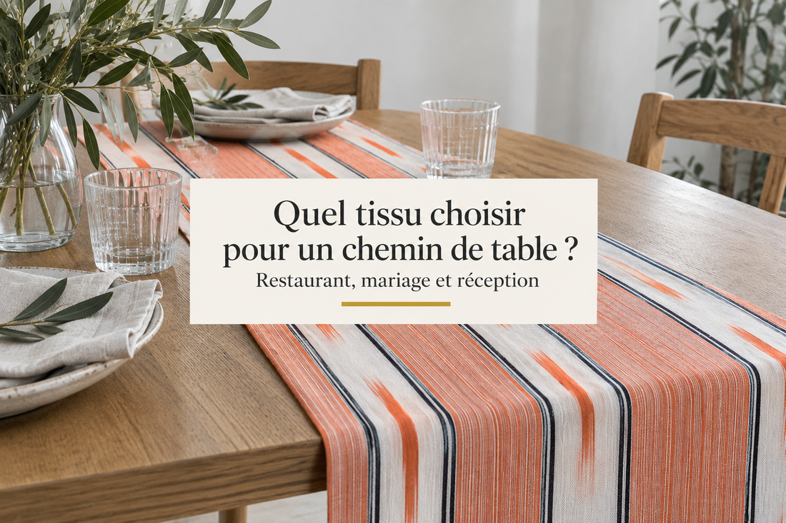 Quel tissu choisir pour un chemin de table ? Restaurant, mariage et réception